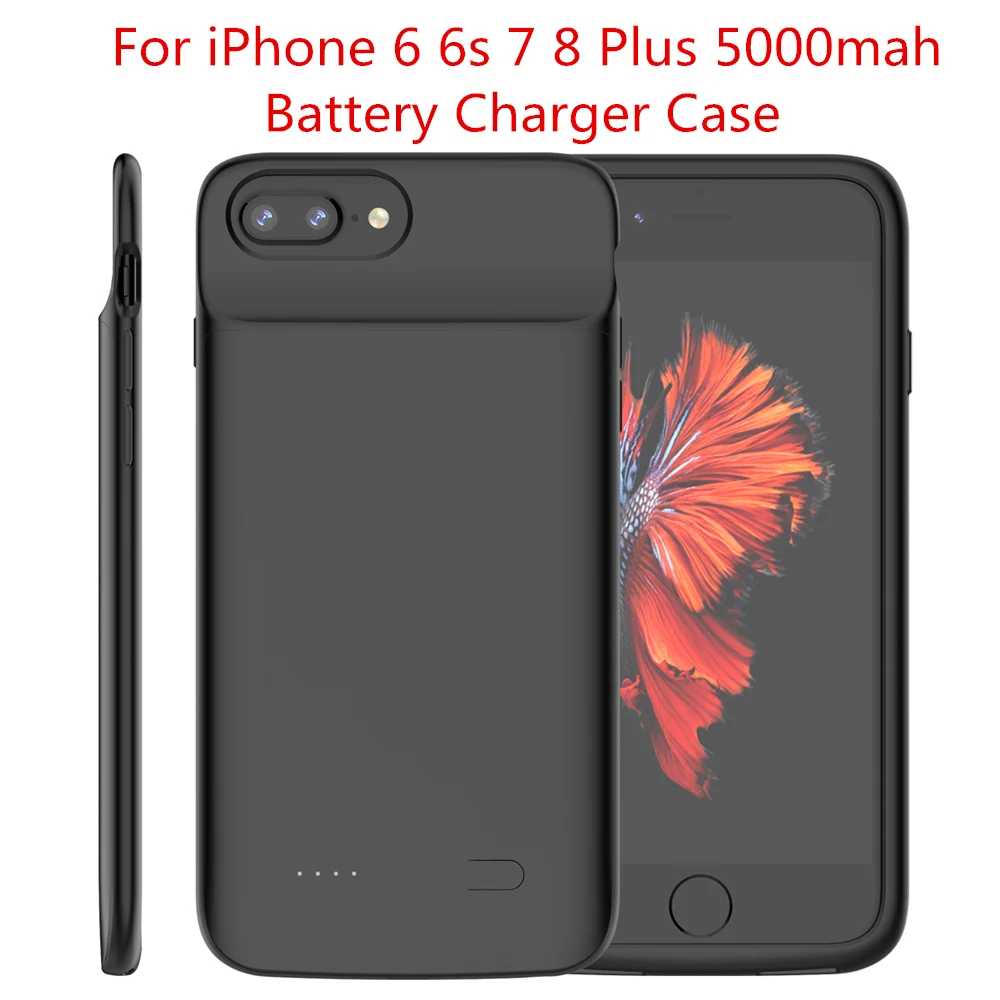 6 Plus 7 Plus 8 Plus Для iPhone 11 11 Pro 11 Pro Аккумулятор Max чехол 5000 мАч Внешний аккумулятор зарядное устройство чехол для iPhone 6 6s 7 8 Plus Xr X Xs Max чехол - Цвет: 6 Plus 7 Plus 8 Plus