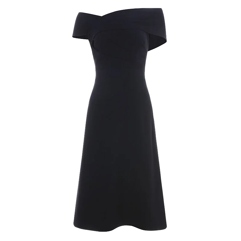 Женское асимметричное платье-трапеция Max Spri весеннее однотонное платье с вырезом