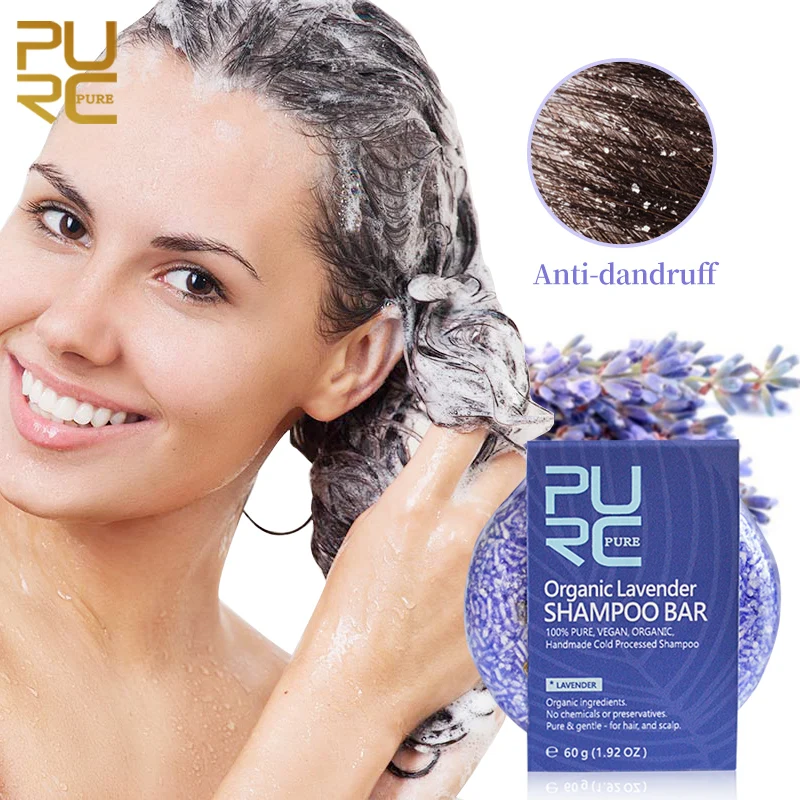 

Dandruff Shampoo & Conditioner Gift Set Lavender Hair Oil Handmade Soap Bath Wash Solid Bar Smelly Itchy Hair & Scalp Treatment