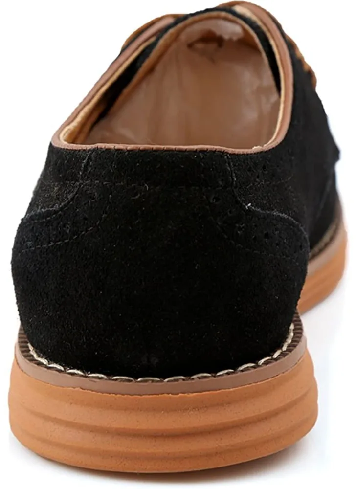 

ZLY Mens Fashion Casual Shoes Stitched Suede Leather Walk Shoes Big Size