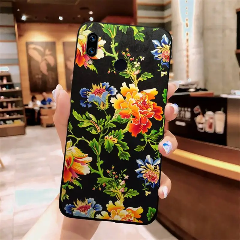 

Fashion Retro Style Flowers Phone Case For Xiaomi Redmi note 7 8 9 t k30 max3 9 s 10 pro lite