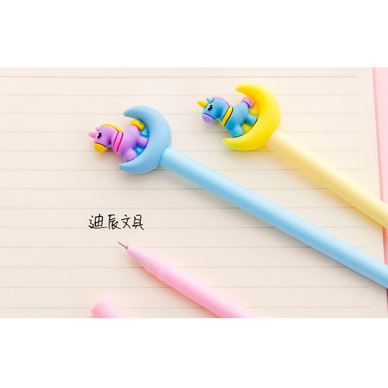 30 шт Kawaii Вечерние поставки гелевая ручка с единорогом Луна подпись подарки для