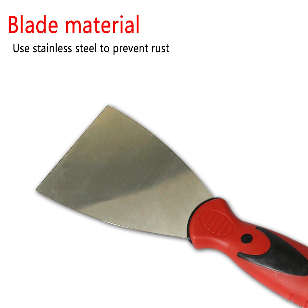 Набор для затирки шпателей и скребков для краски с нержавеющей стальной лезвией, включая сумку для инструментов, с ручкой.