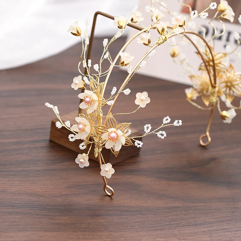 Повязка на голову с жемчугом и кристаллами|Ювелирные наборы для невесты| |