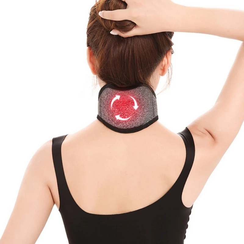 

High Quality Tourmaline Rubber Neck Support Adjustable Comfort Magnetic Therapy Shield Neck Heating Pad