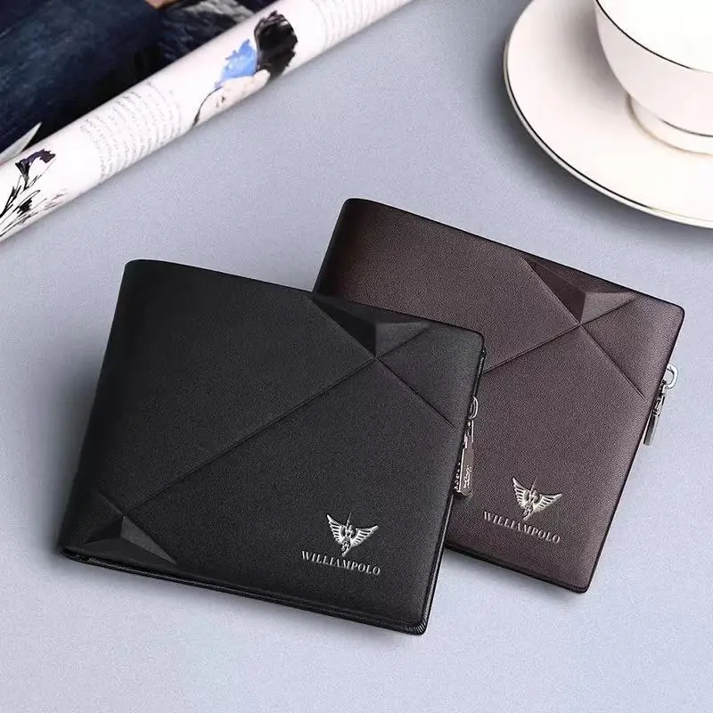 Мужской тонкий кошелек из натуральной кожи мини-кошелек повседневный дизайн