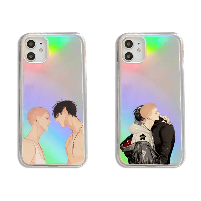 

19 days anime boy friend Phone Case Transparent for iPhone 7 8 11 12 se 2020 mini pro X XS XR MAX Plus