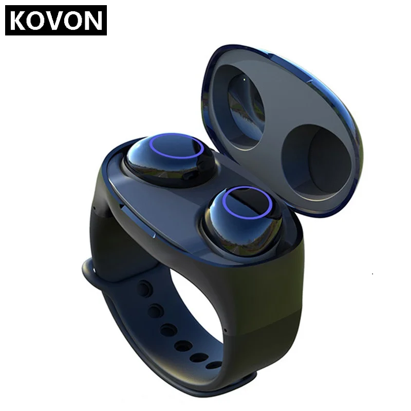 Беспроводные наушники TWS 2 в 1 Bluetooth 5 0 спортивные с микрофоном гарнитура умными