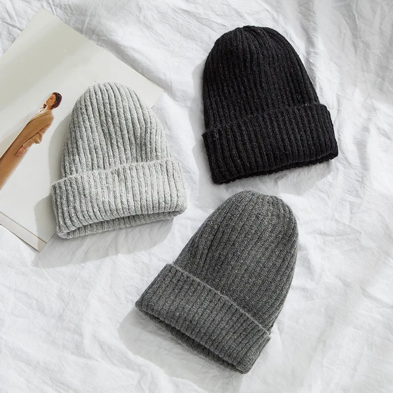 

Fashion Luxury Winter Autumn Beanie Women Rabbit Skullies Warm Solid Knitted Girl Hat Hip Hop Wool Caps Outdoor Soft Trendy Top