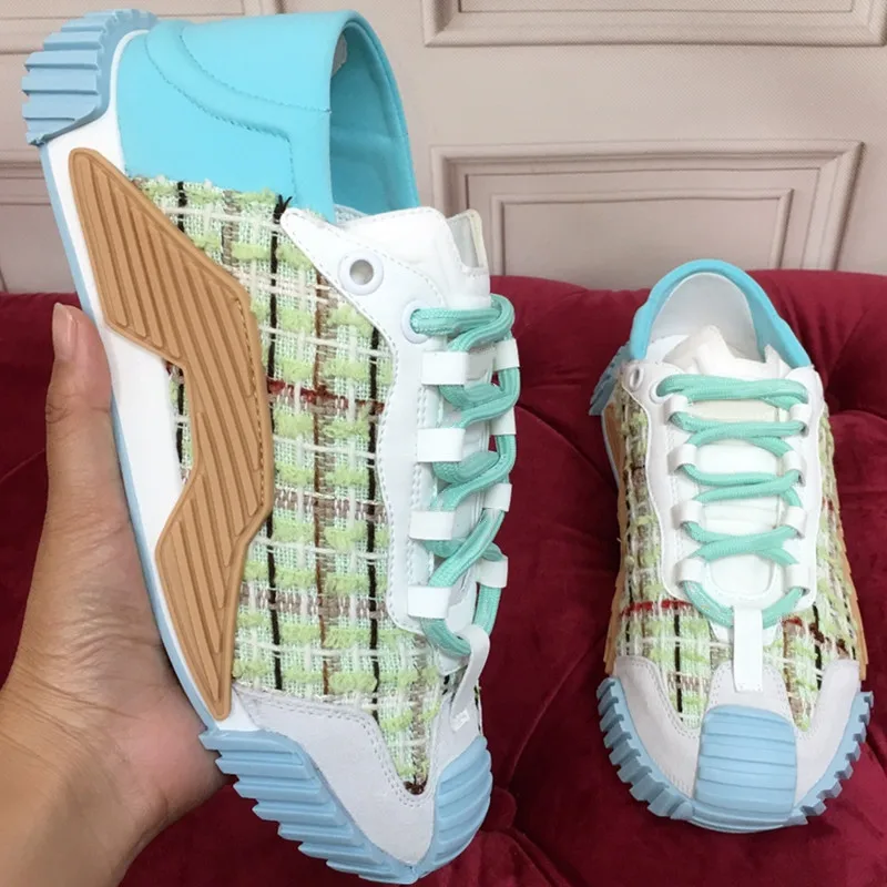 

Ollymurs Luxury Woman Shoes Flats Shoes Mixed Color Light Net Non-Slip Shoes Women Fashion Casual Couple Shoes 2021 Hot