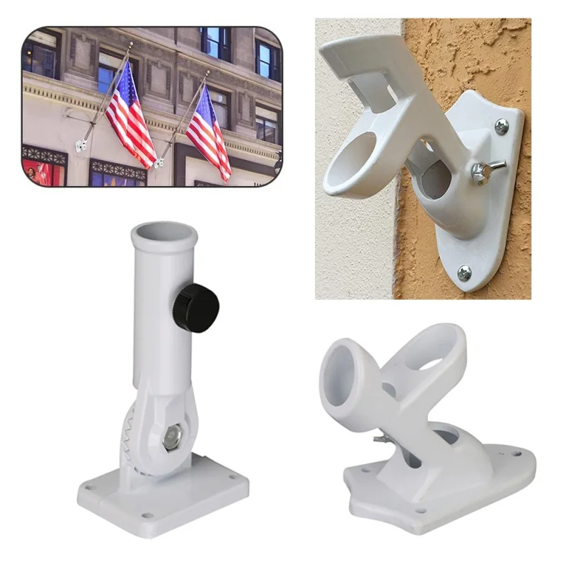 Алюминиевая настенная Подставка под флаг регулируемая ветровая 2 угла|Уличные