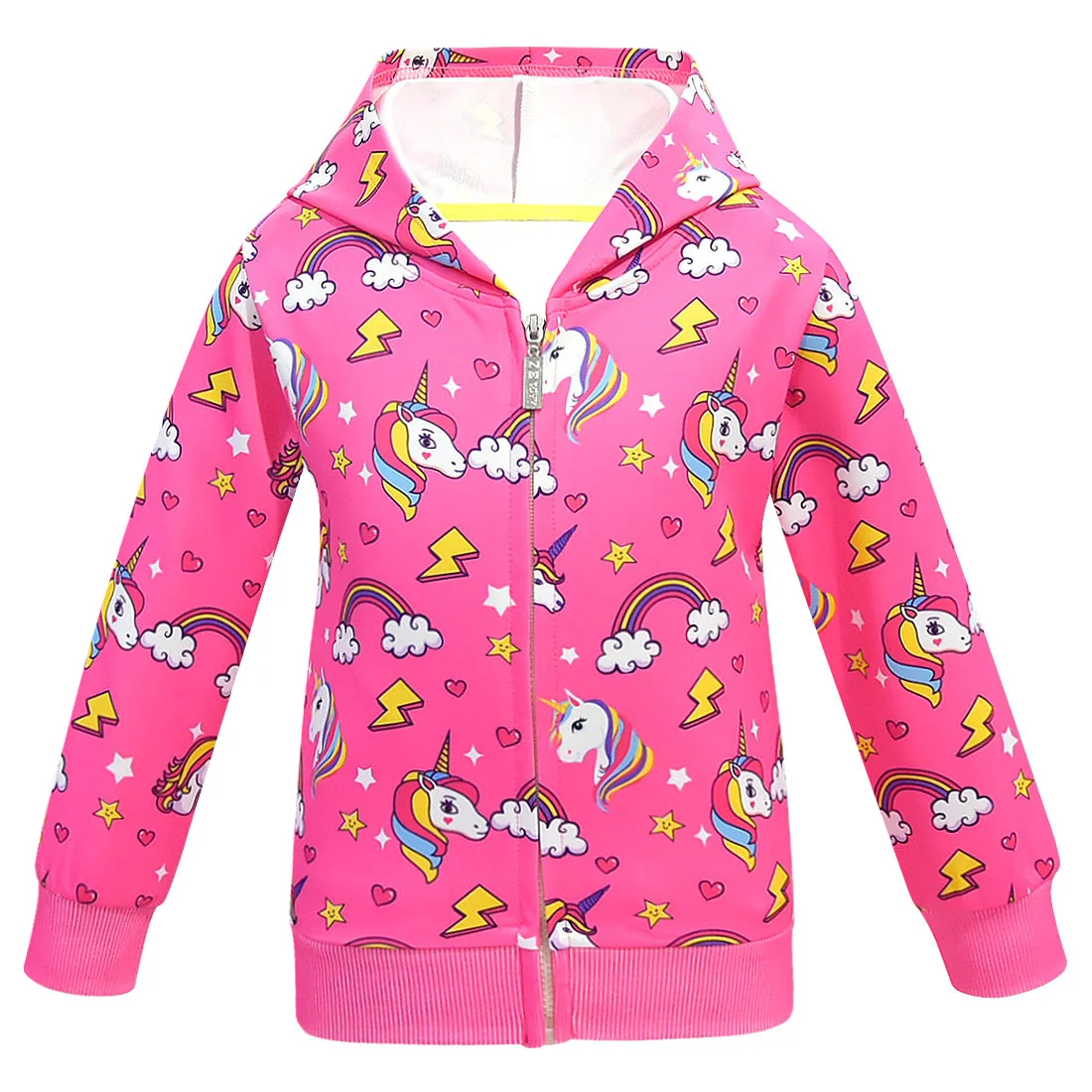 Толстовка с капюшоном для девочек мультяшным принтом детская одежда маленьких