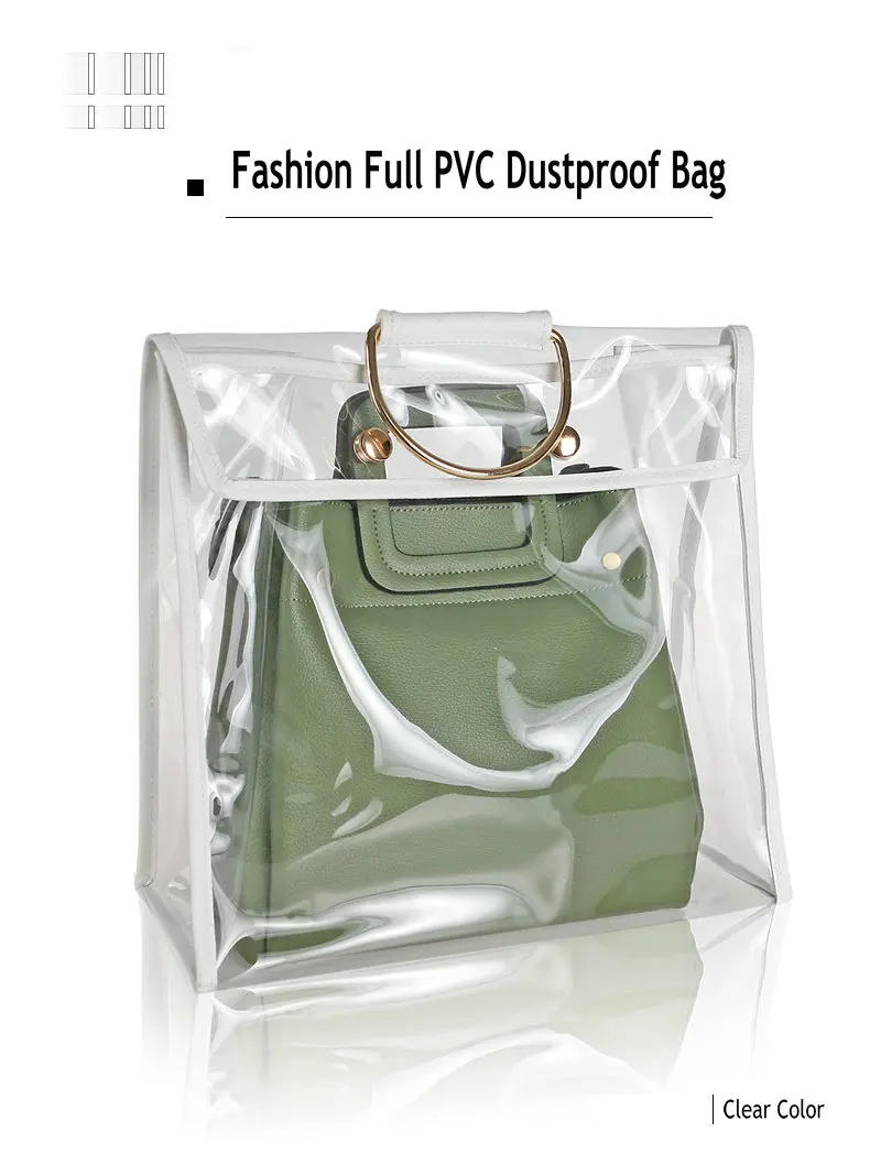 Hot Sell Full PVC Dust Bag For Handbag Storage Multi Size Transparent Wardrobe Dustproof Organizer | Дом и сад