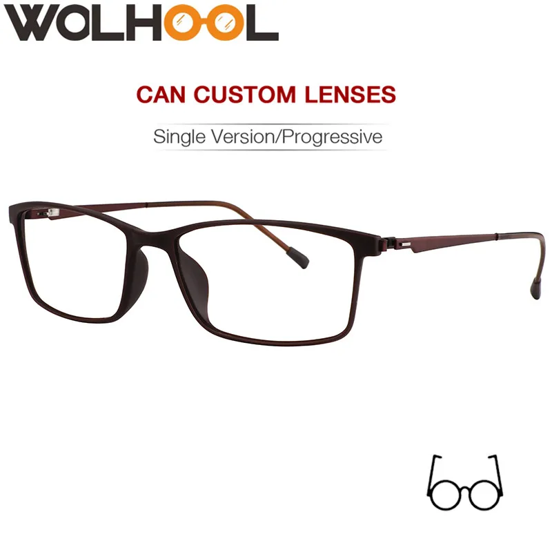 Прямоугольные титановые очки с оправой из сплава оправа для мужчин Близорукость