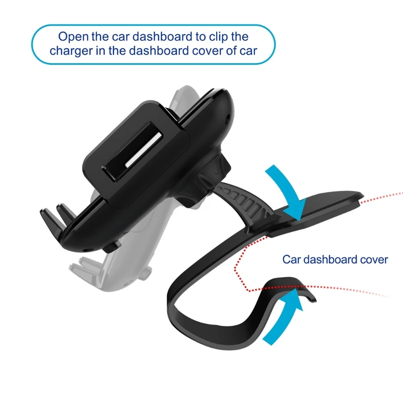 2021 new wireless car phone holder 10w qi fast charging car dashboard charger mount free global shipping