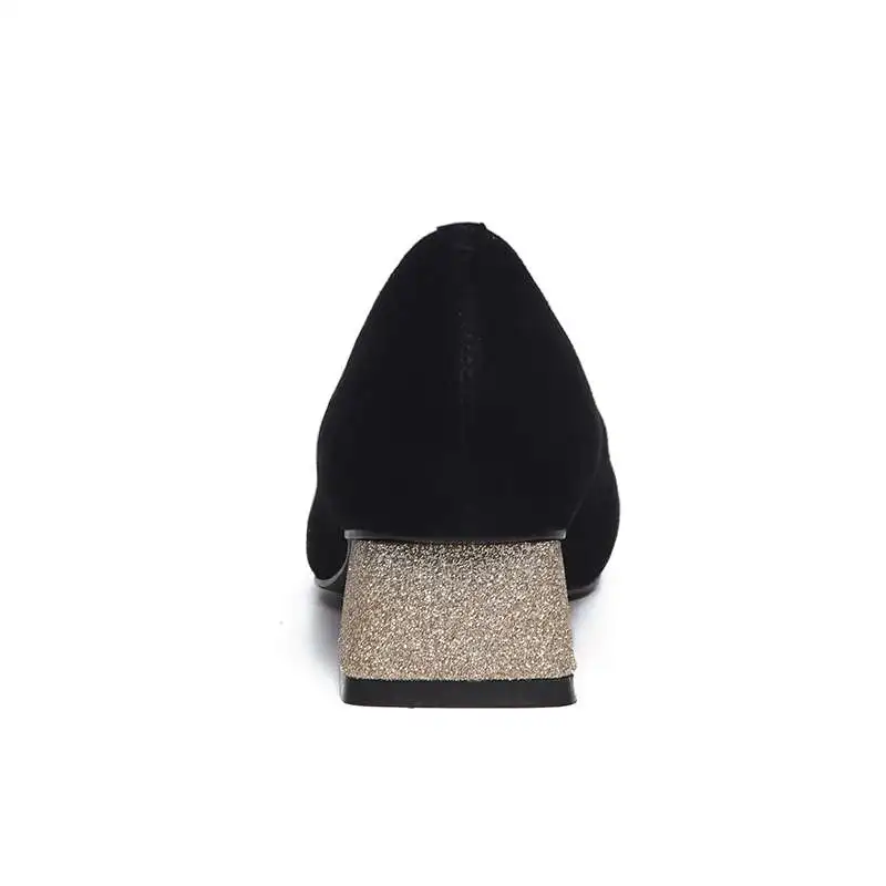 Krazing Pot/2020 Новое поступление натуральная кожа квадратный носок средний каблук