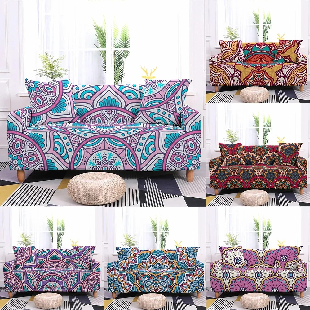 

Mandala Elastic Covers for Sofa Stretch Sofa Slipcovers for Living Room Modern Couch Cover Chair Protector 1/2/3/4 Seater