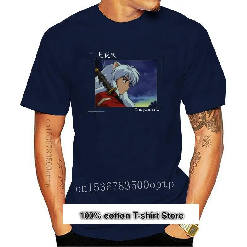 

Camisetas de Manga de Anime INUYASHA para hombre, ropa de marca, color negro, tallas S a 3XL, 2021