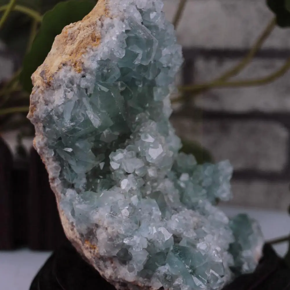 

100g Natural Crystal Celestite Geode Quartz Cluster Cluster Home Mineral Specimen Crystal Stone Specimen Decoration Healing