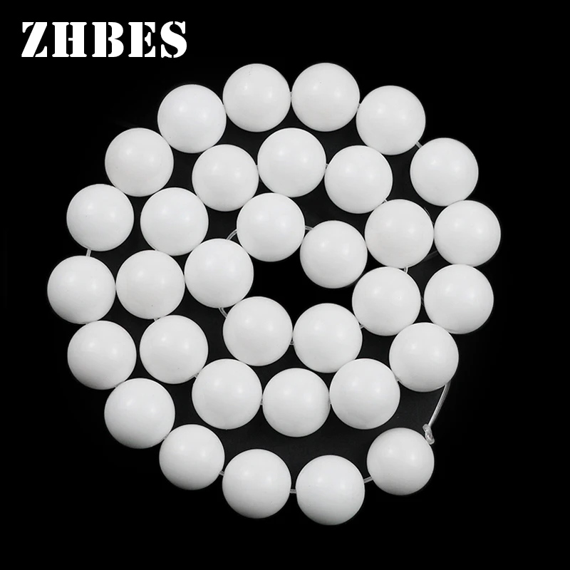 Натуральный камень белый цвет керамический разделительные бусины 4/6/8/10/12 мм