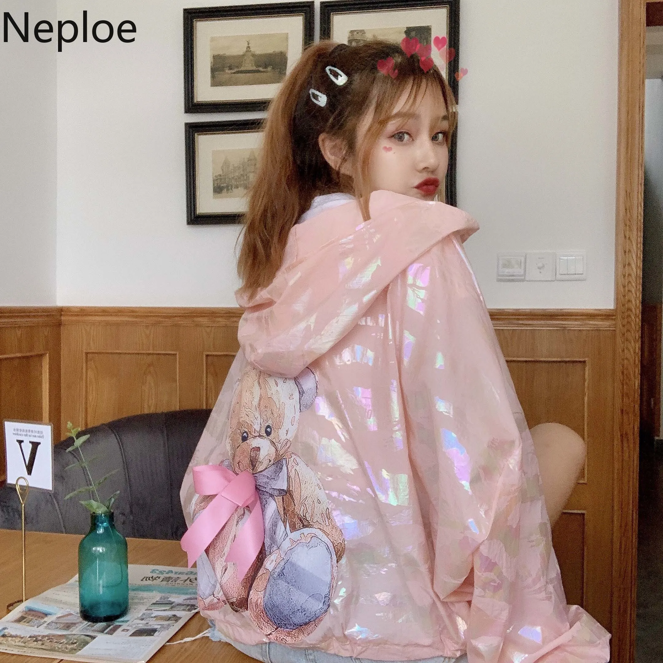 Neploe солнцезащитное короткое пальто для женщин 2020 тонкая куртка с капюшоном