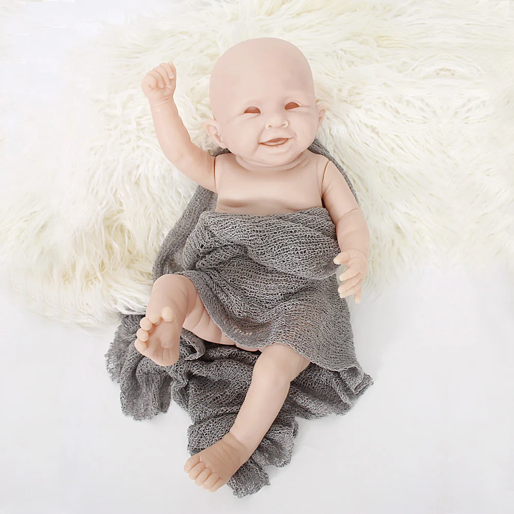 

20inch reborn doll Kits full body Doll DIY Accessory unpainted soft Silicone vinyl Reborn Dolls toys like real baby