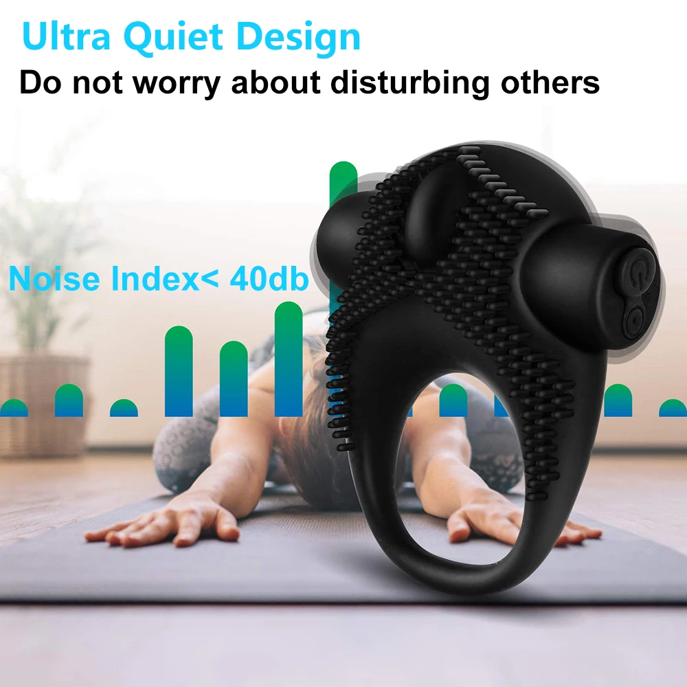 Перезаряжаемый USB массажер для мужского члена с 10 скоростями|Кольца пениса| |