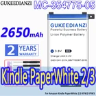 Аккумулятор GUKEEDIANZI MC-354775-05, 58-000049, 2650 мА  ч, для Amazon, Kindle, PaperWhite, 23, KPW2, KPW3, Tab, планшета, электронной книги