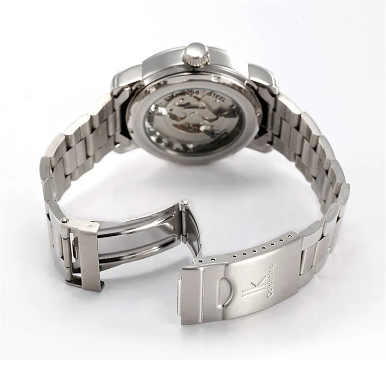 Мужские наручные часы-скелетоны из нержавеющей стали | Наручные часы