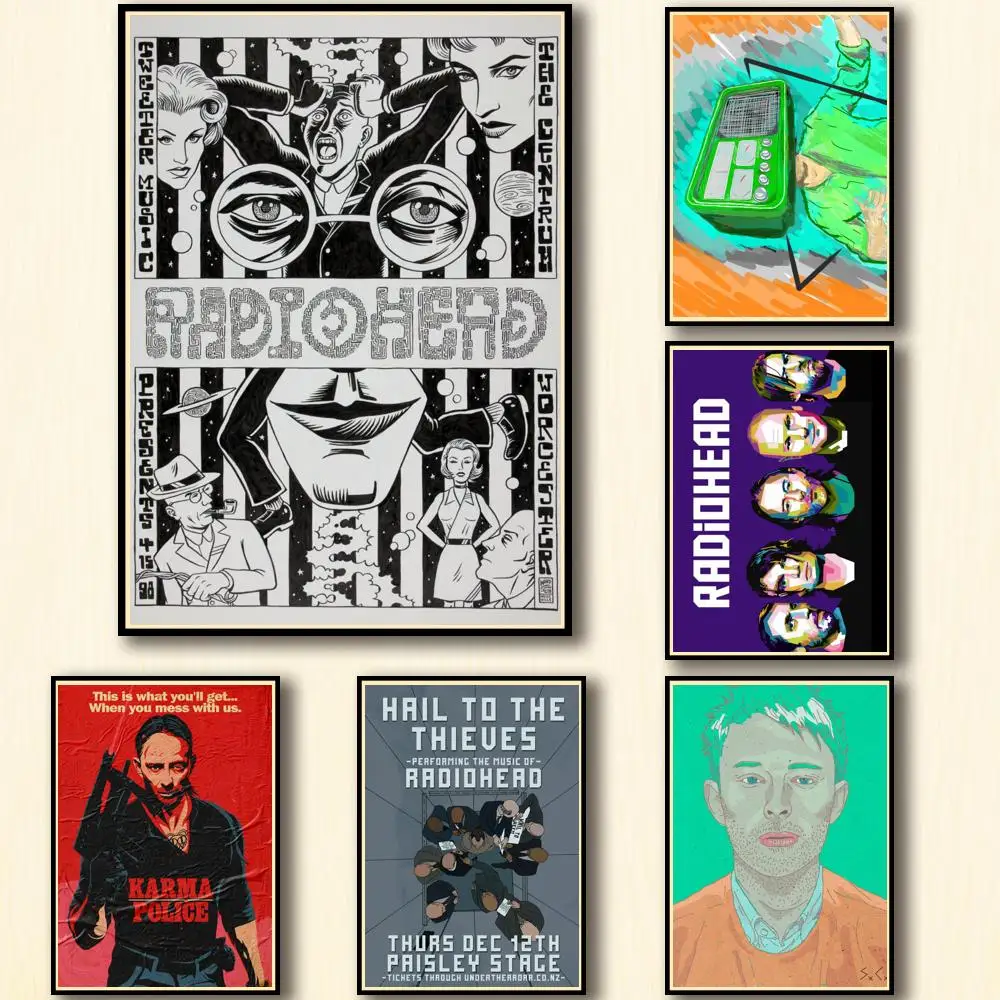 50 Дизайнов белая бумага радио плакат Альтернативная абстрактная живопись Ранняя