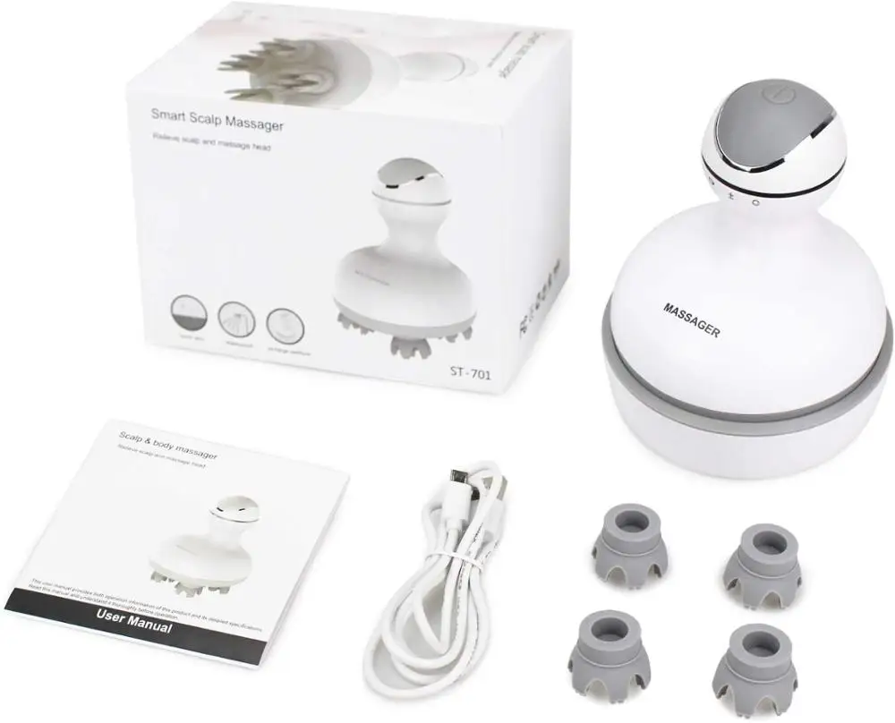 

Electric Scalp Massager Portable Head Massager with Deap Tissue Kneading 84 Nodes Gifts Idea Stress Release Full Body Massage