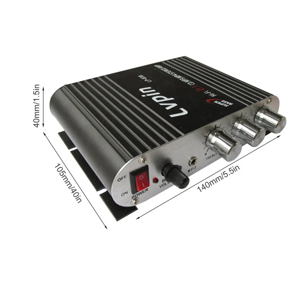 Lepy LP 838 усилитель мощности для автомобиля Hi Fi 2 1 MP3 радио аудио стерео басовый
