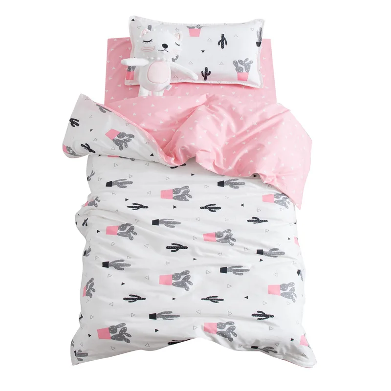 Комплект постельного белья из 3 предметов для принцессы хлопковый комплект с