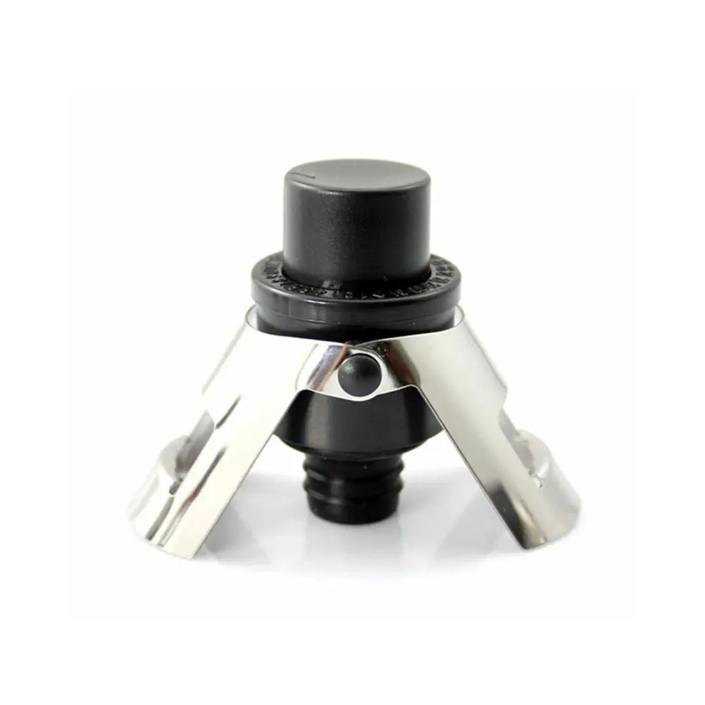 Stainless Steel Champagne Stopper Cork Sparkling Wine Bottle Plug Sealer Push-type Inflatable Cap | Дом и сад