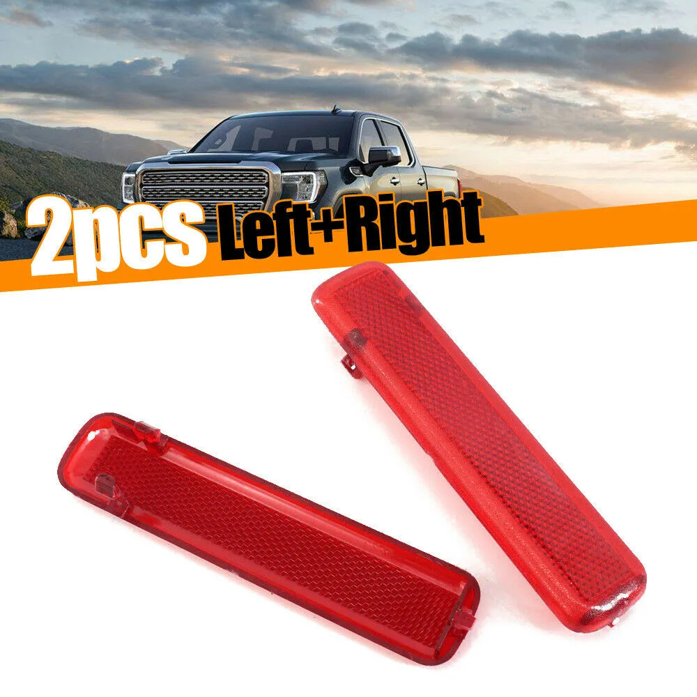 

For Chevrolet GMC Door Reflector Interior Light Plastic Red Replacement