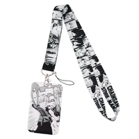 fd0814 stylish anime neck strap lanyard id card badge holder phone rope for whistle usb keychain lariat diy hang rope teens gift