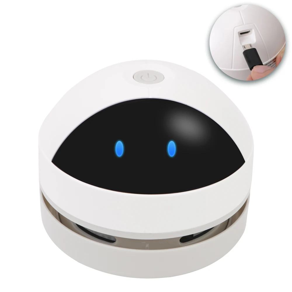 

Mini Vacuum Cleaner Table Sweeper USB Charging Protable Desk Dust Vacuum with Clean Brush for Home Office Desktop Cleaner