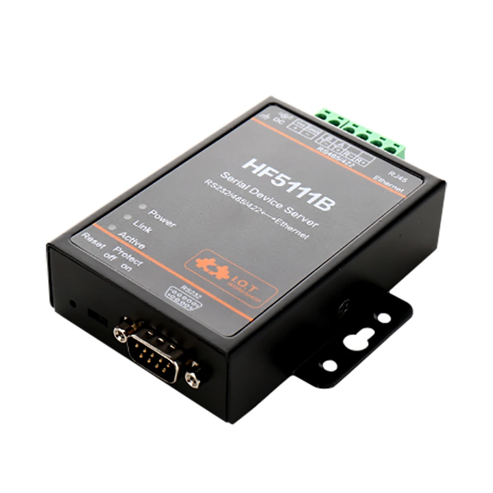 

HF5111B Serial Port Device Server RJ45 RS232 485 422 Serial to Ethernet Converter FreeRTOS Operation System Industrial Q186