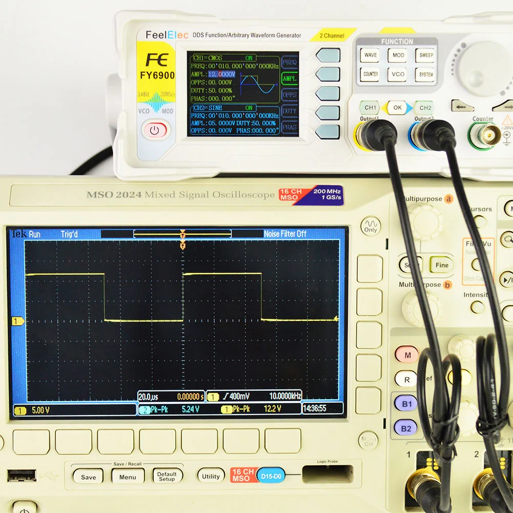 2 канала DDS Генератор импульсных сигналов произвольной формы счетчик частоты
