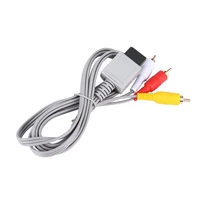 1 8 meters gold plated audio video av composite 3 rca cable for nintendo for wii