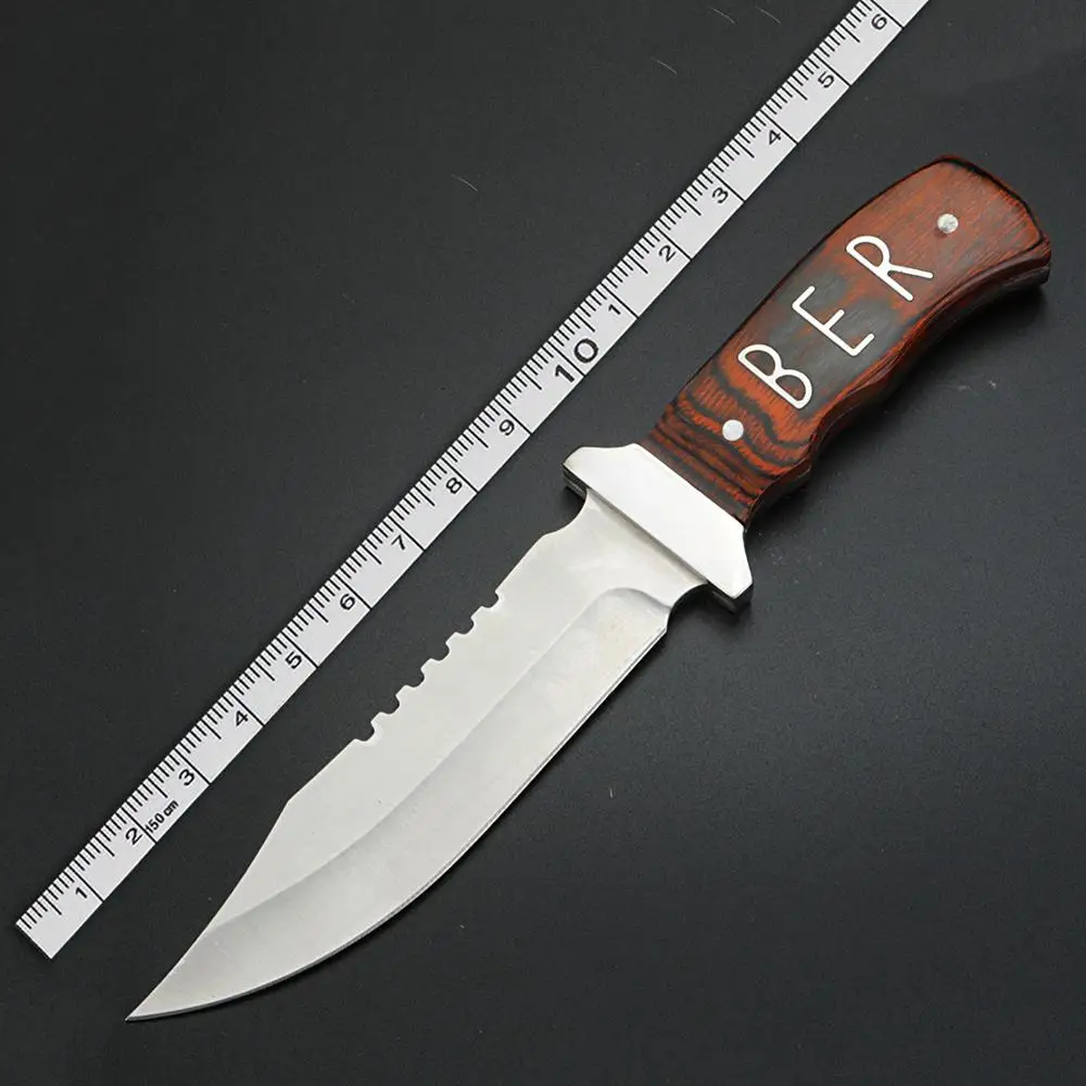 

Outdoor knife wild survival knife high quality fire forged straight knife camping EDC tool hunting knife multifunction knife