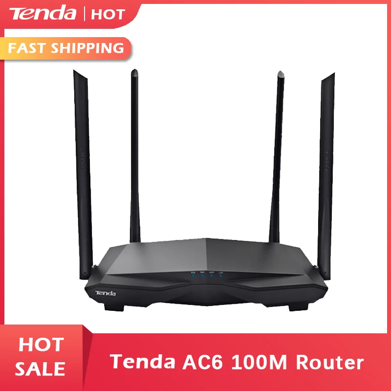 

Tenda AC6 1200Mbps Wifi роутер, 11AC двухдиапазонный 2,4G/5,0 GHz, беспроводной Wi-Fi ретранслятор Smart Remote Control APP английская прошивка