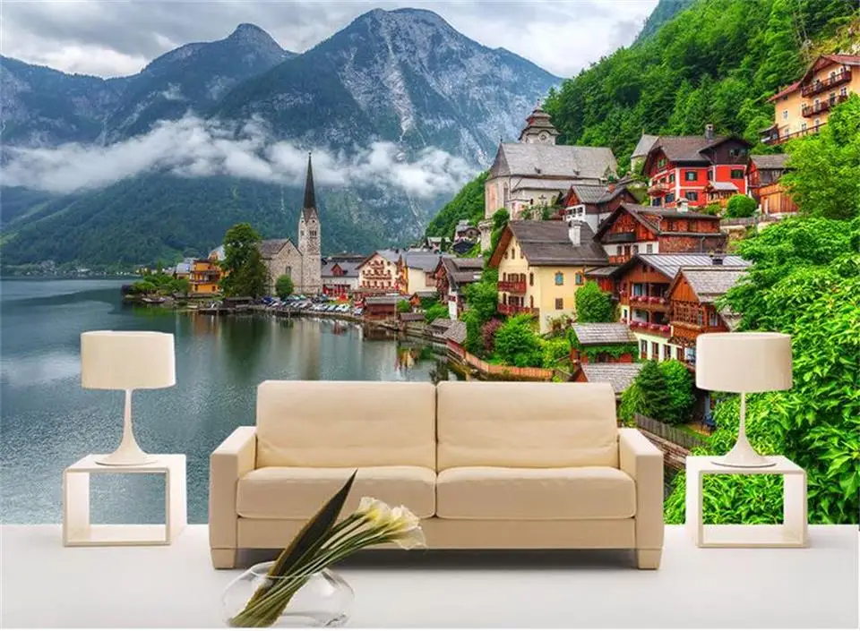 custom 3d photo wallpaper living room bed kids mural European town landscape picture sofa backdrop for wall | Обустройство дома