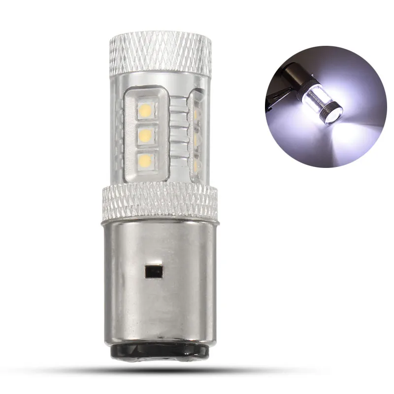 Из 2 предметов H6 Мотоцикл головной светильник светодиодный супер яркий лампы BA20D