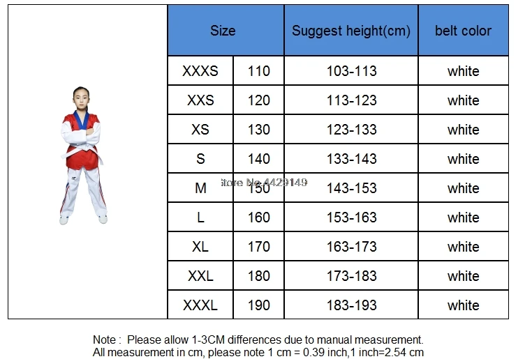 8 видов цветов Высококачественная униформа для тхэквондо Корейская детей и