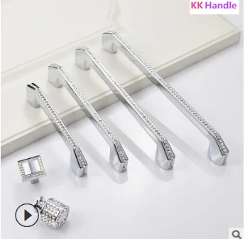 24K реальные золотые или хромированные Чешские Хрустальные Ручки для ящиков шкафа