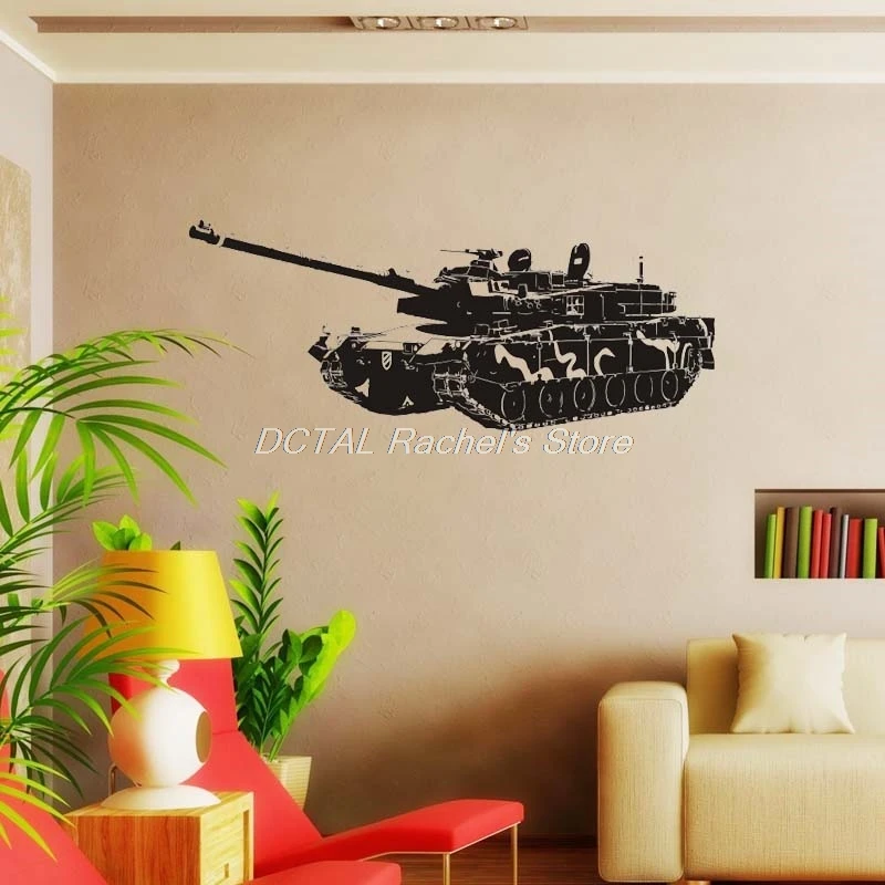 K2 Main Battle Tank Wall Sticker Military Weapon Decal Vinyl Sticker House Murals For Kids Room Decoration