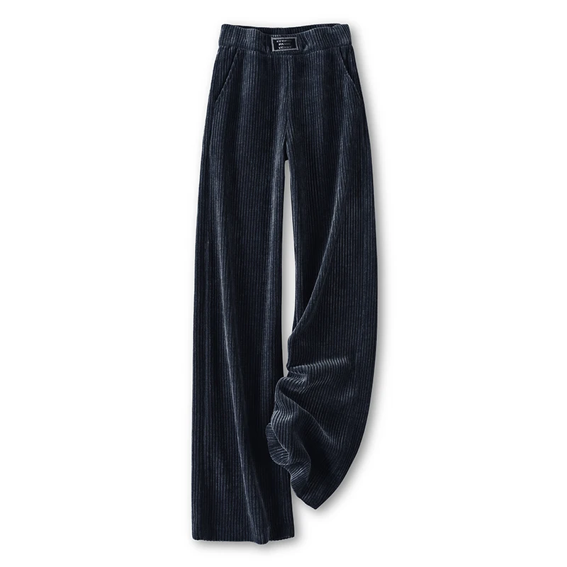 Женские вельветовые брюки JMPRS плотные зимние свободные с широкими штанинами