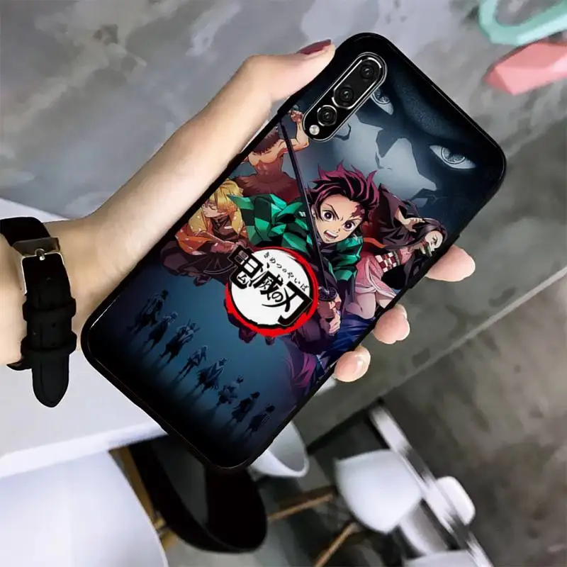 

Demon Slayer Phone Case For Huawei Mate10 20Lite 20X Mate20 30 40 Pro Nova3 4 4E 3i Nova5 5ipro Black Soft TPU Case