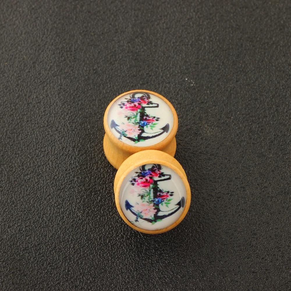 TIANCIFBYJS деревянное седло ушной наконечник двойной расклешенный логотип телесный